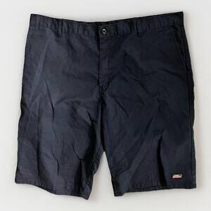 Dickies Mens Work Shorts Black Size 42 Relaxed Fit Flat Front Durable Workwear